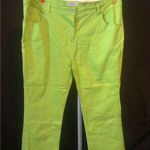 Vibrant Green Wide Leg Pants